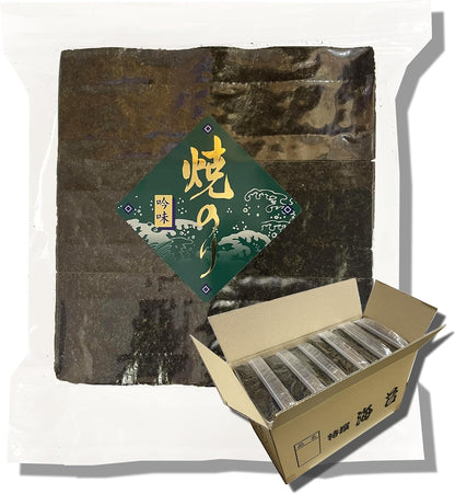 【業務用】焼き海苔おむすび用3切1800枚（300枚入×６袋） 瀬戸内海産【送料無料】